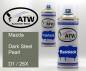 Preview: Mazda, Dark Steel Pearl, D1 / 26X: 400ml Sprühdose + 400ml Klarlack - Set, von ATW Autoteile West.